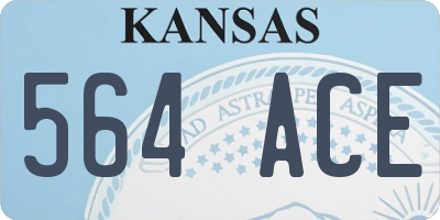 KS license plate 564ACE