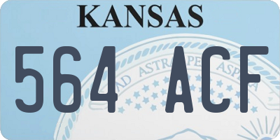 KS license plate 564ACF