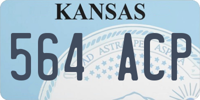 KS license plate 564ACP