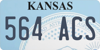 KS license plate 564ACS