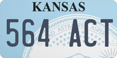 KS license plate 564ACT