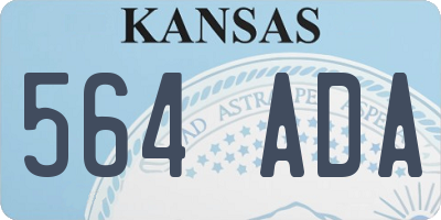 KS license plate 564ADA
