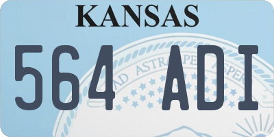 KS license plate 564ADI