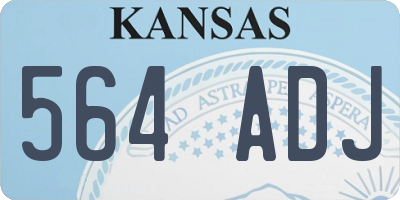 KS license plate 564ADJ