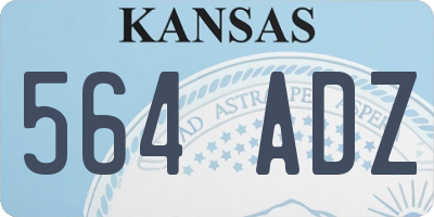 KS license plate 564ADZ