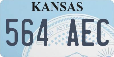 KS license plate 564AEC