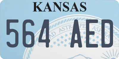 KS license plate 564AED