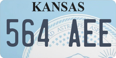 KS license plate 564AEE