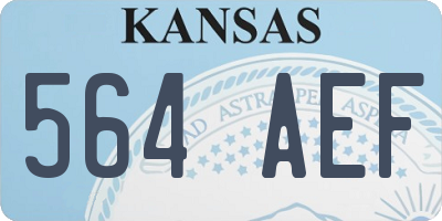 KS license plate 564AEF