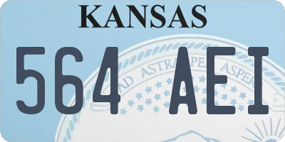 KS license plate 564AEI
