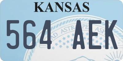 KS license plate 564AEK