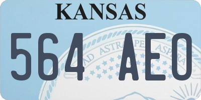 KS license plate 564AEO