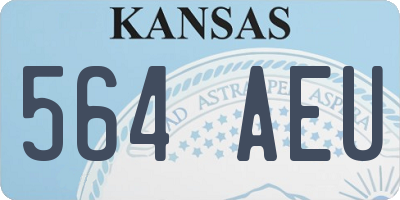 KS license plate 564AEU