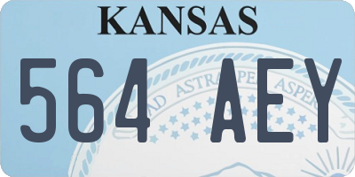 KS license plate 564AEY