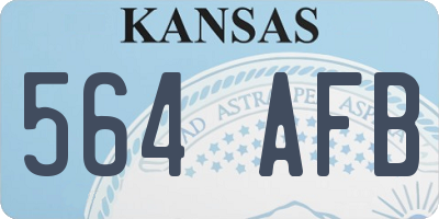 KS license plate 564AFB