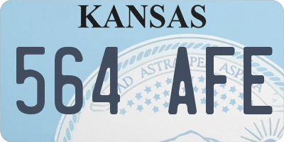 KS license plate 564AFE