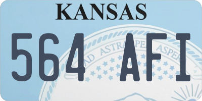 KS license plate 564AFI
