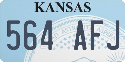 KS license plate 564AFJ