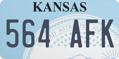 KS license plate 564AFK