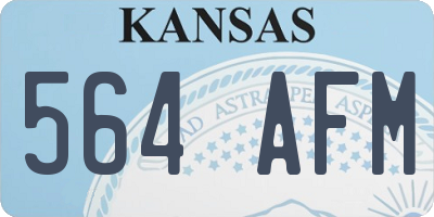 KS license plate 564AFM
