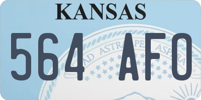 KS license plate 564AFO