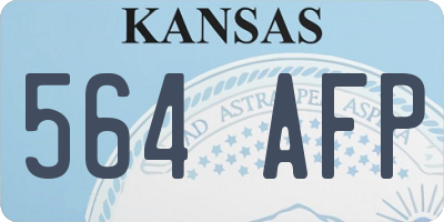 KS license plate 564AFP