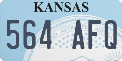 KS license plate 564AFQ