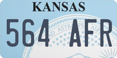 KS license plate 564AFR