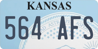 KS license plate 564AFS