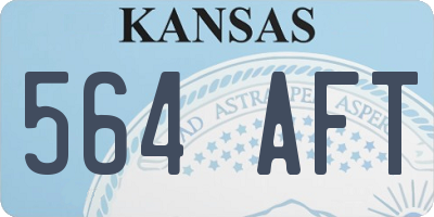 KS license plate 564AFT