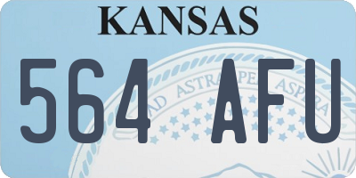 KS license plate 564AFU