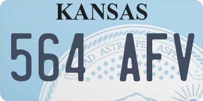KS license plate 564AFV
