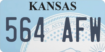 KS license plate 564AFW