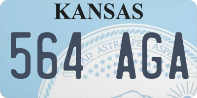 KS license plate 564AGA
