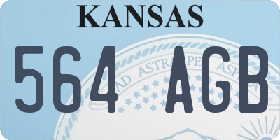 KS license plate 564AGB