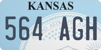 KS license plate 564AGH