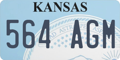 KS license plate 564AGM