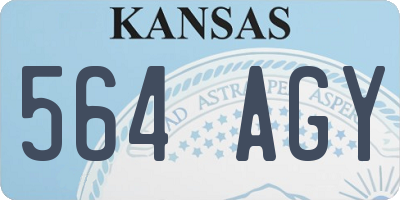 KS license plate 564AGY
