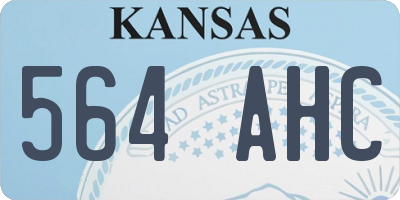 KS license plate 564AHC