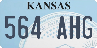 KS license plate 564AHG