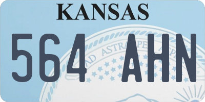 KS license plate 564AHN