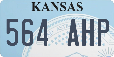 KS license plate 564AHP