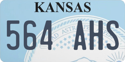 KS license plate 564AHS