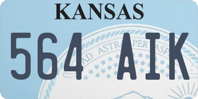 KS license plate 564AIK