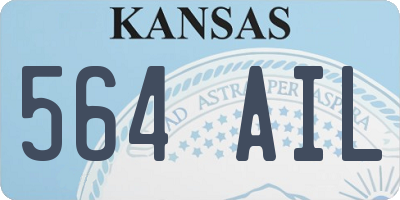 KS license plate 564AIL