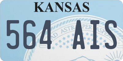 KS license plate 564AIS