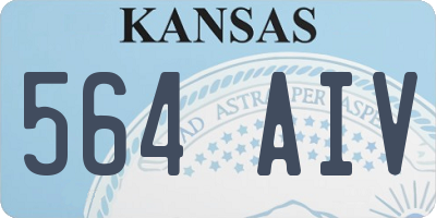 KS license plate 564AIV