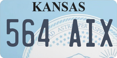 KS license plate 564AIX