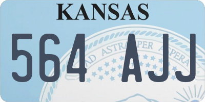 KS license plate 564AJJ