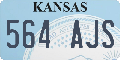 KS license plate 564AJS